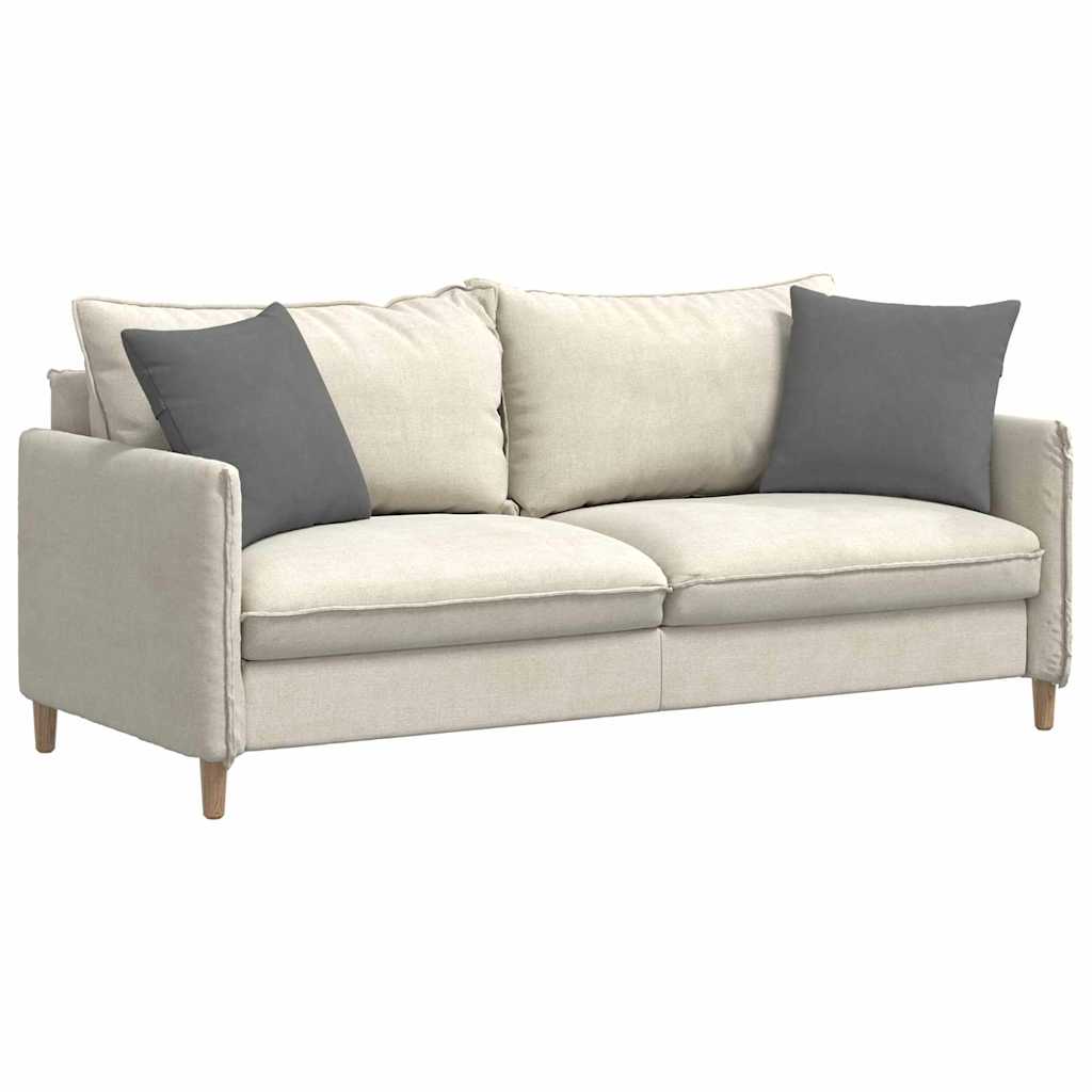 Sofakissen 2 Stück Taupe 50 x 30 cm Stoff