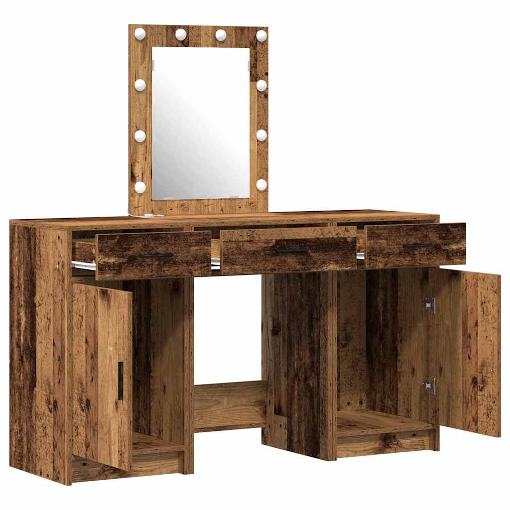 Schminktisch mit Schubladen Weiß 50 x 41 x 135 cm Holzwerkstoff