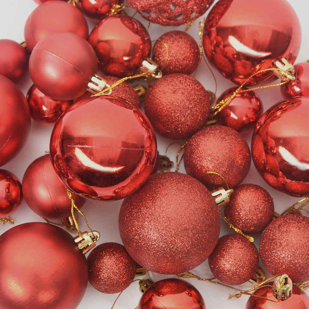 Künstlicher Weihnachtsbaum mit LEDs Kugeln Zapfen 150 cm