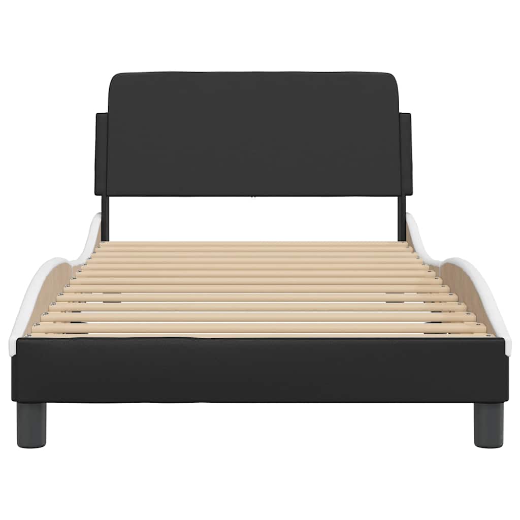 Bettgestell "Dover" Schwarz 80x200 cm Kunstleder