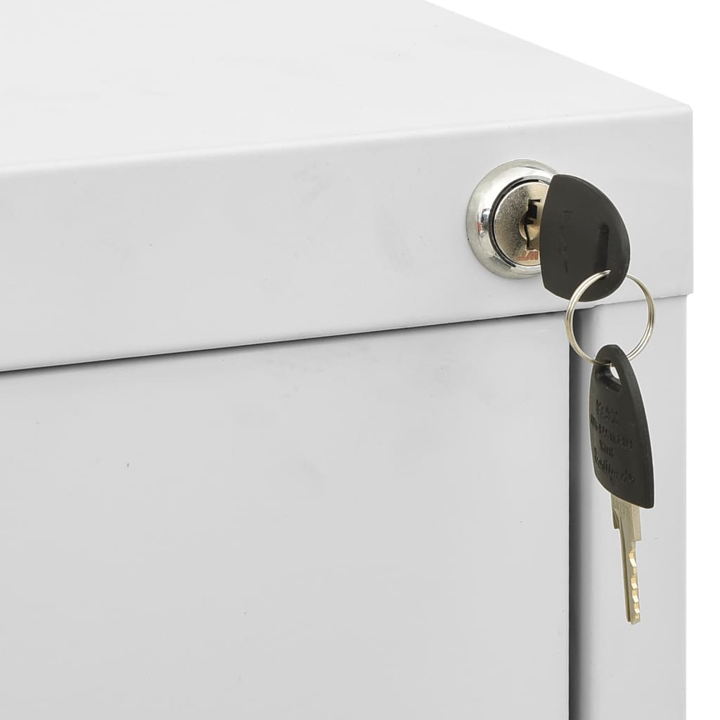 Aktenschrank Weiß 46x62x72,5 cm Stahl