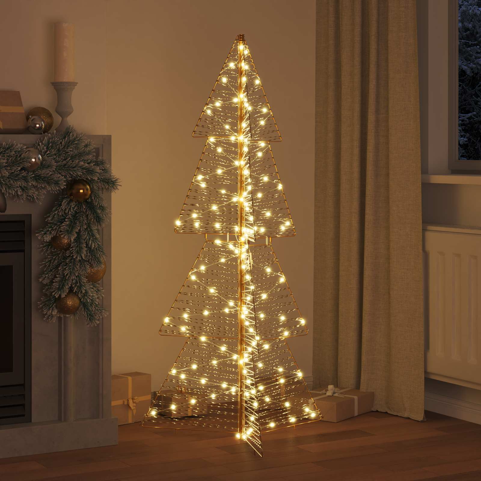 Weihnachtsbaum mit 100 LEDs Warmes Weiß 120 cm PET