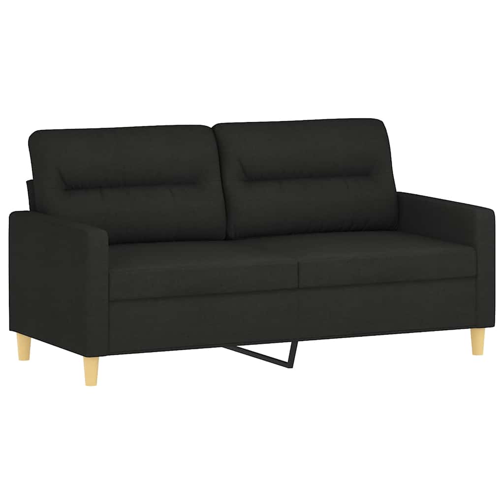 2-Sitzer-Sofa mit Zierkissen Braun 120 cm Stoff