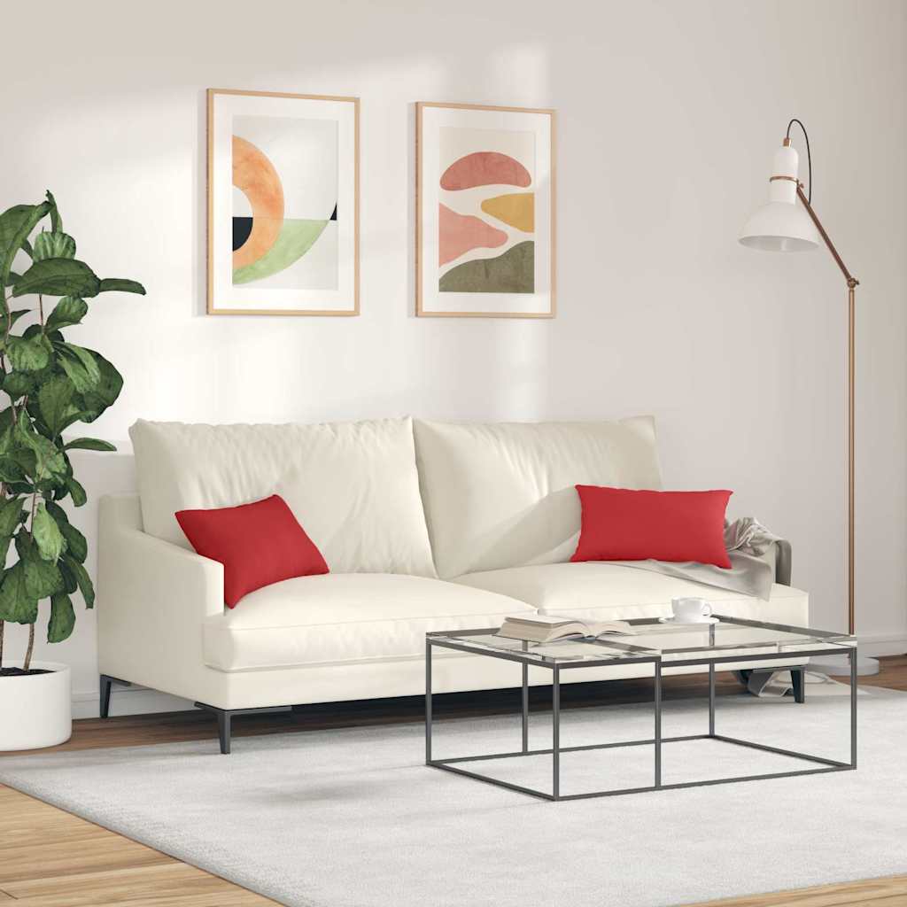 Sofakissen 2 pcs Hellgrau 50 x 30 cm Stoff