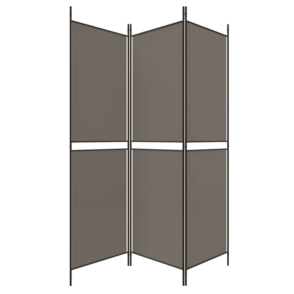 3-teiliger Raumteiler Beige 150 x 180 cm Stoff