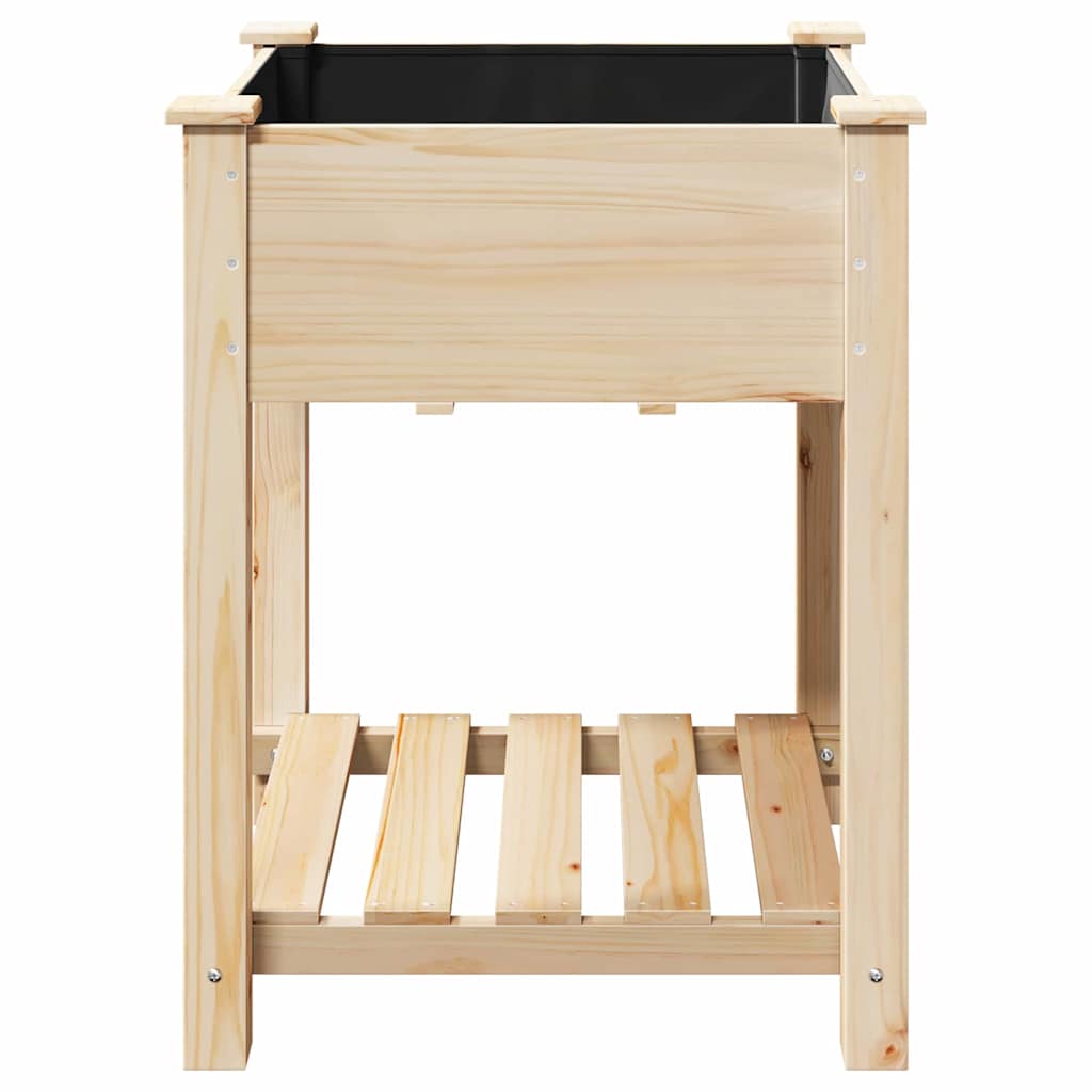 Garten-Pflanzgefäß mit Regal Beige 45 x 45 x 76,5 cm