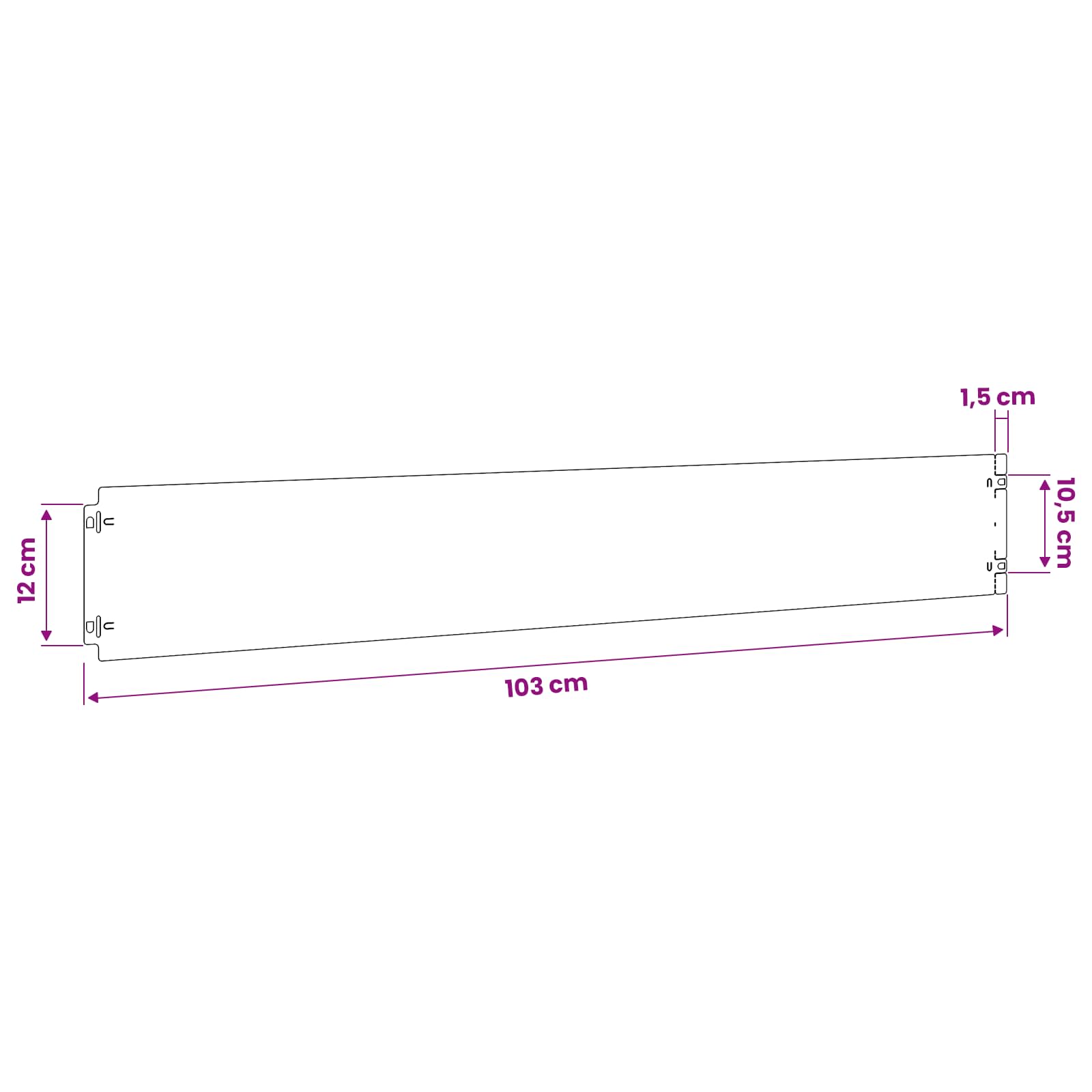 Raseneinfassung 10 pcs 10 x 103 cm Wetterfeststahl Rostig
