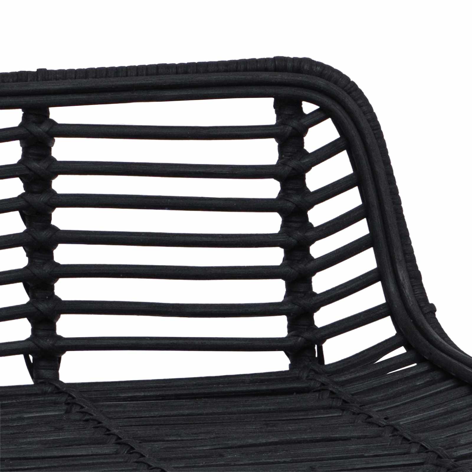 Barhocker 2 pcs Natur 44 x 45 x 76 cm Rattan und Stahl