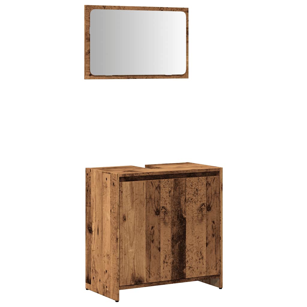 Badmöbel-Set Weiß Holzwerkstoff