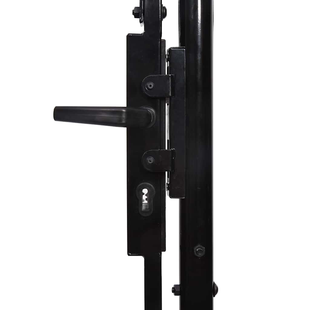 Gartentor Woerden Stahl 1x4 m Schwarz