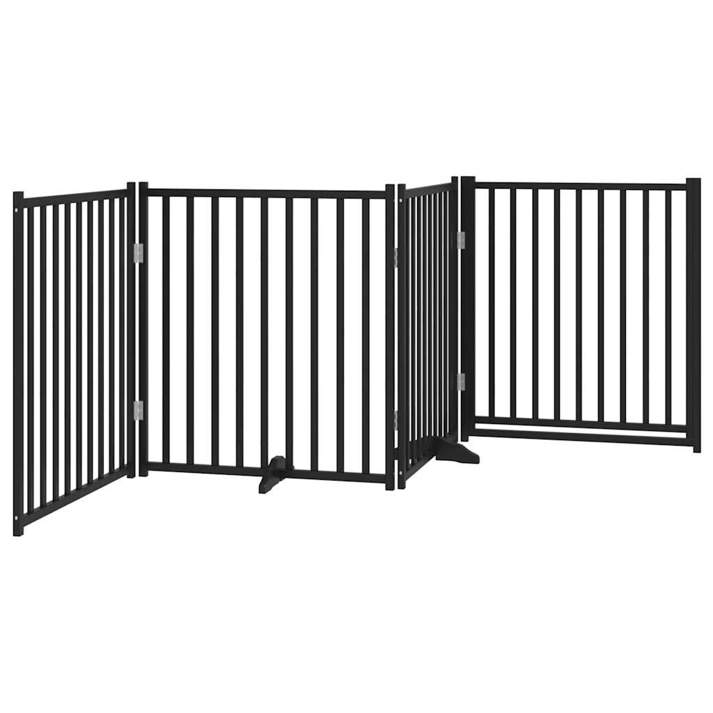 3-tlg. Hundetor Faltbar 150 cm Massivholz Tanne