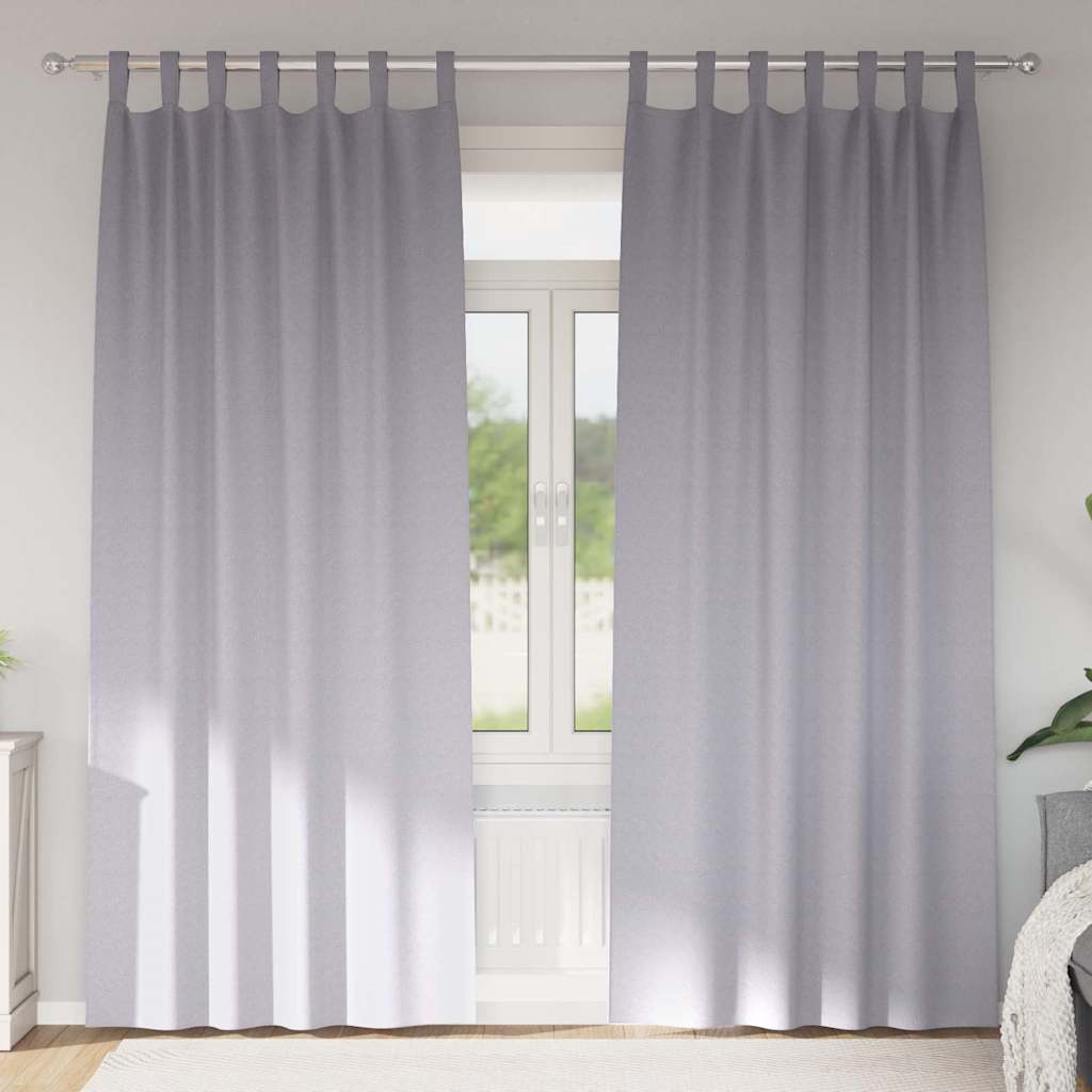 Verdunkelungs-Vorhänge mit Ringen 2 pcs Beige 140 x 140 cm