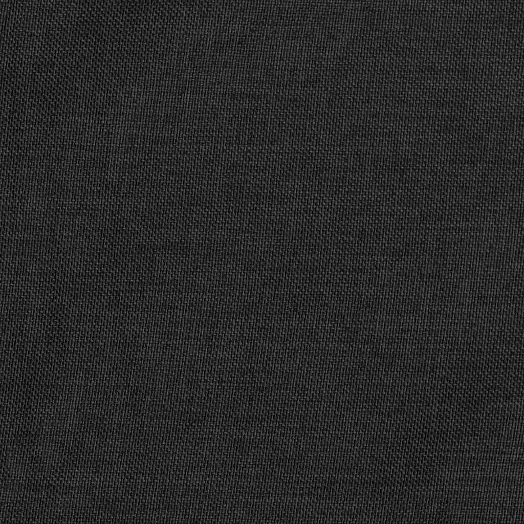 Verdunkelungsvorhänge mit Haken Leinenoptik Schwarz 290x245cm