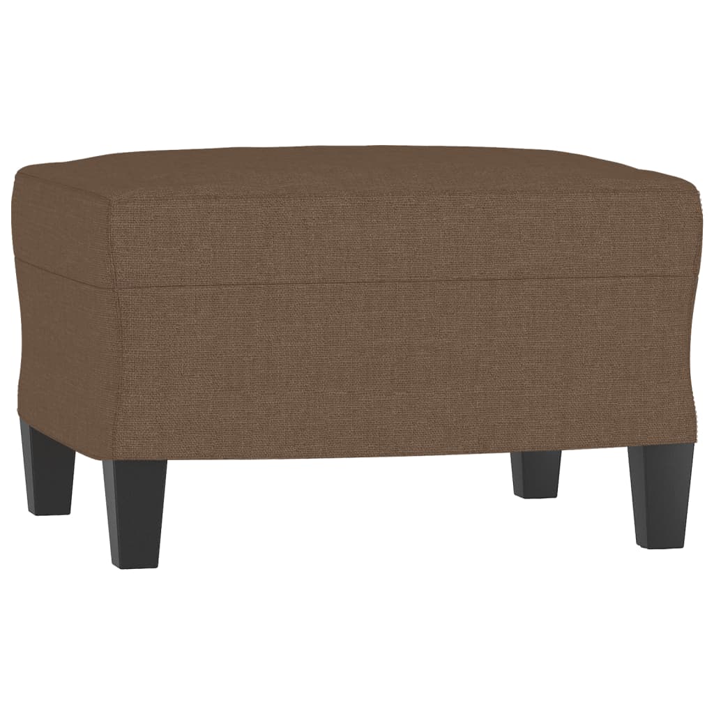 3-Sitzer-Sofa mit Hocker Hellgrau 180 cm Stoff