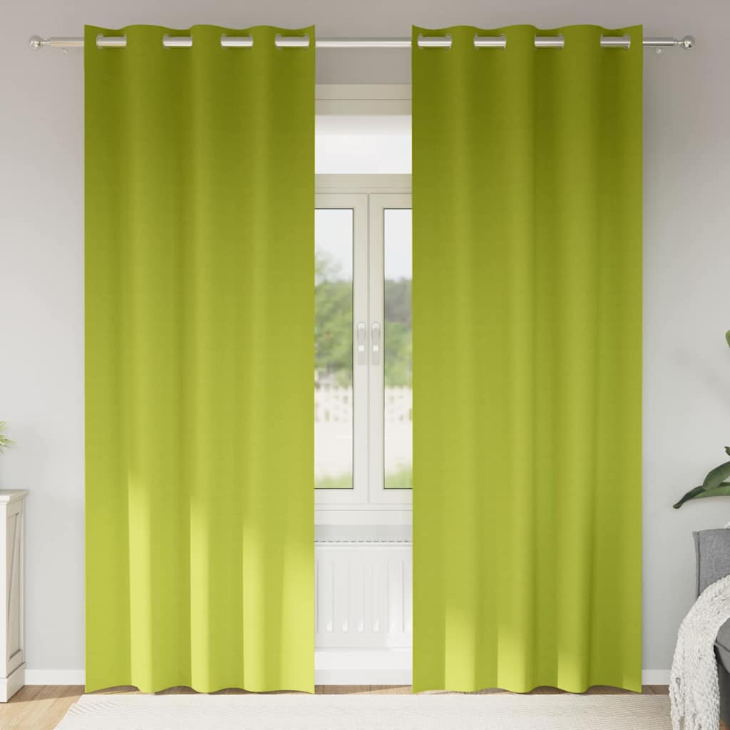 Verdunkelungs-Vorhänge mit Ringen 2 pcs Beige 140 x 140 cm