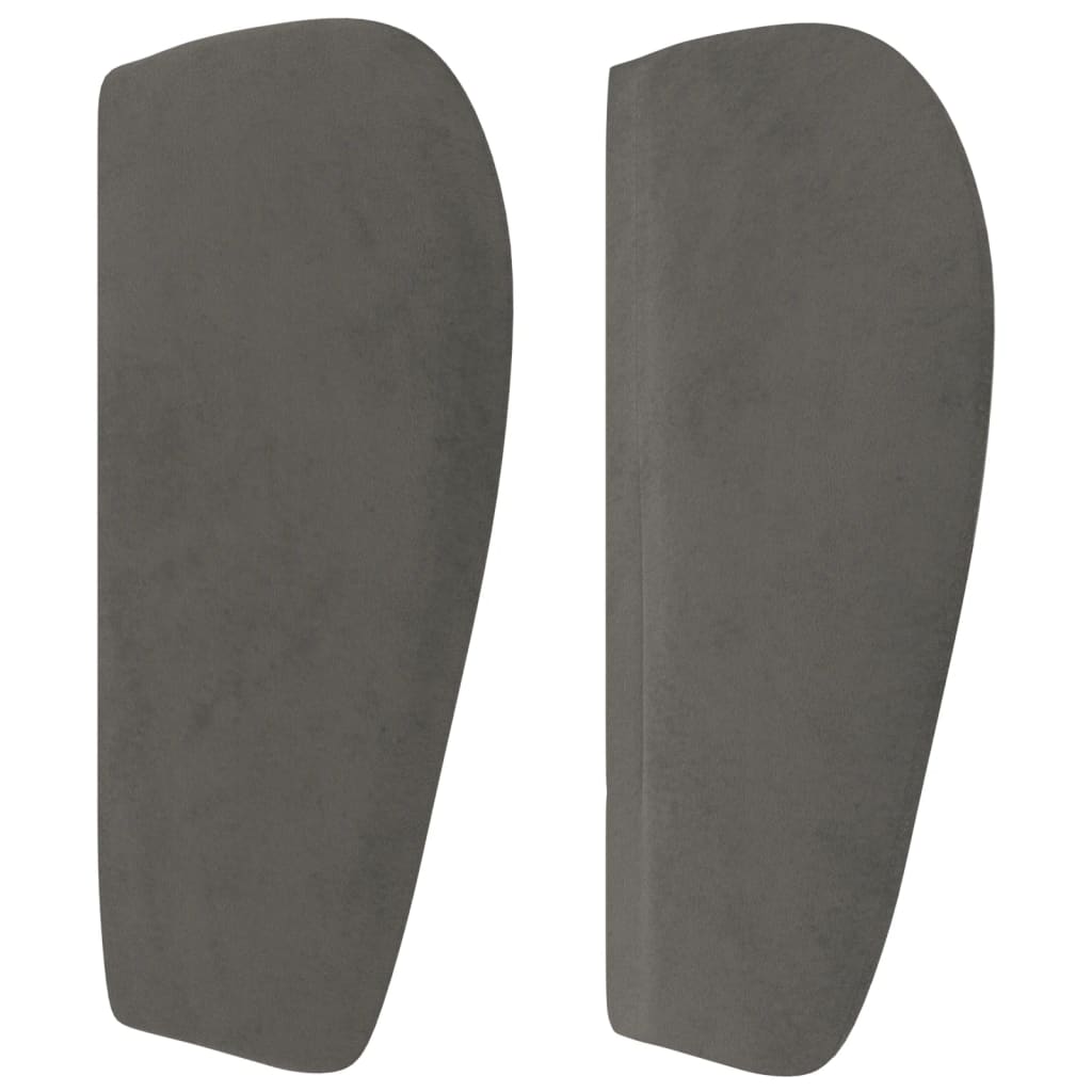 Kopfteil mit Ohren Dunkelblau 93x23x78/88 cm Samt