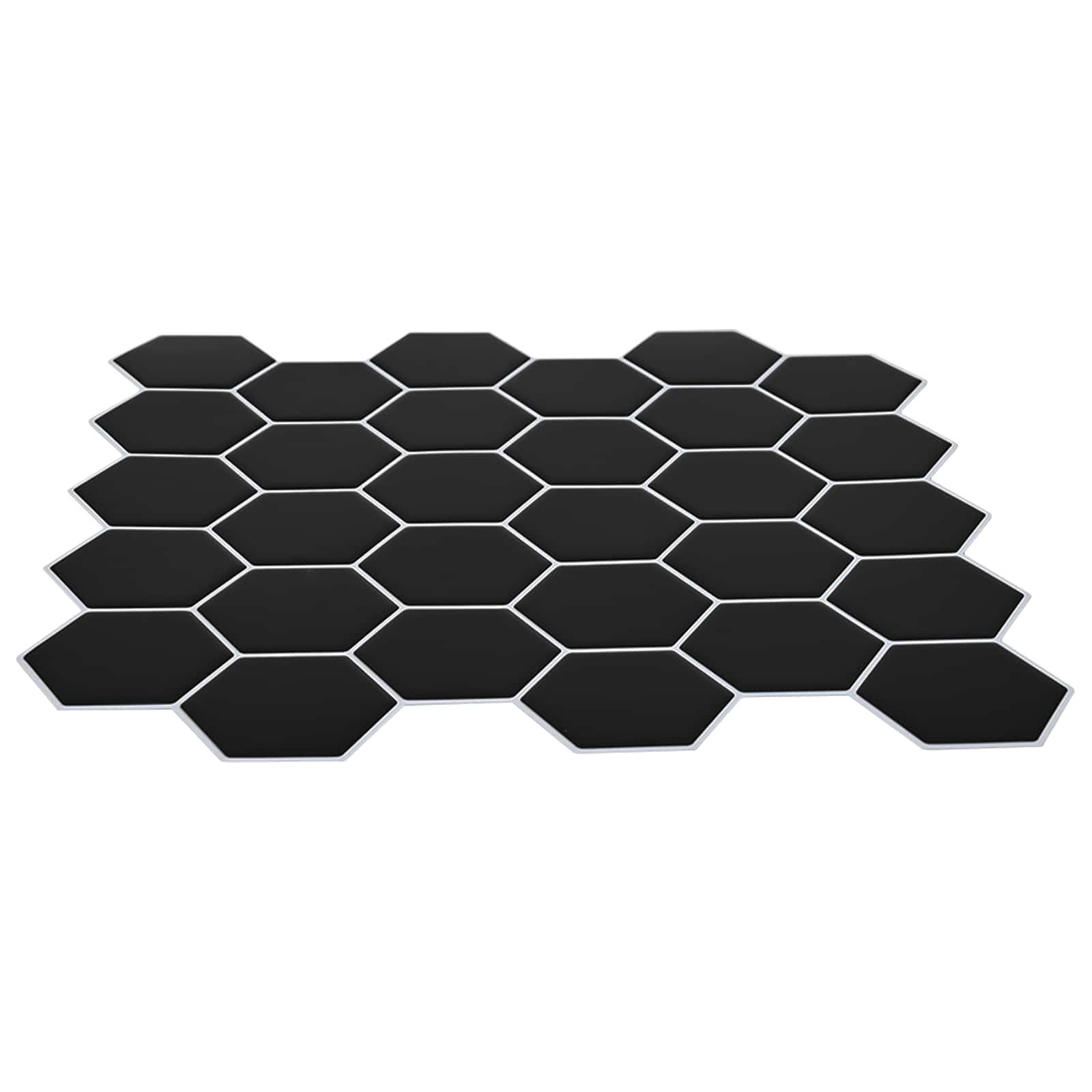 Sechseckige Fliese 10 pcs Weiß Grau 30 x 30 cm