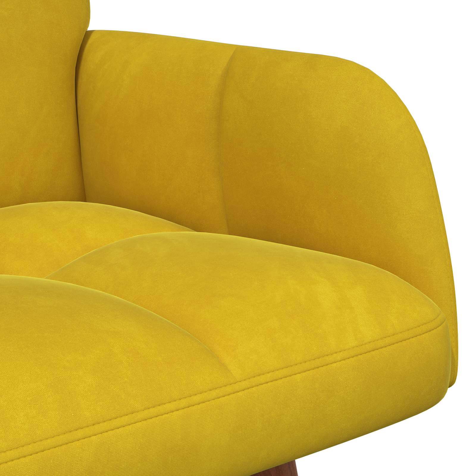 2-Sitzer Sofa Hellgrau 115 x 61 x 87 cm Samt (V)