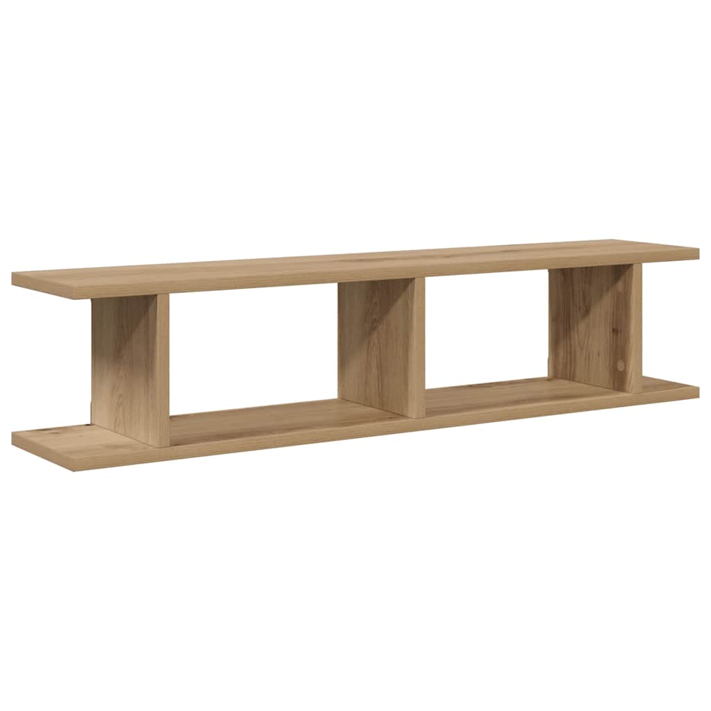 Wandregale 2 Stk. Weiß 75x18x20 cm Holzwerkstoff