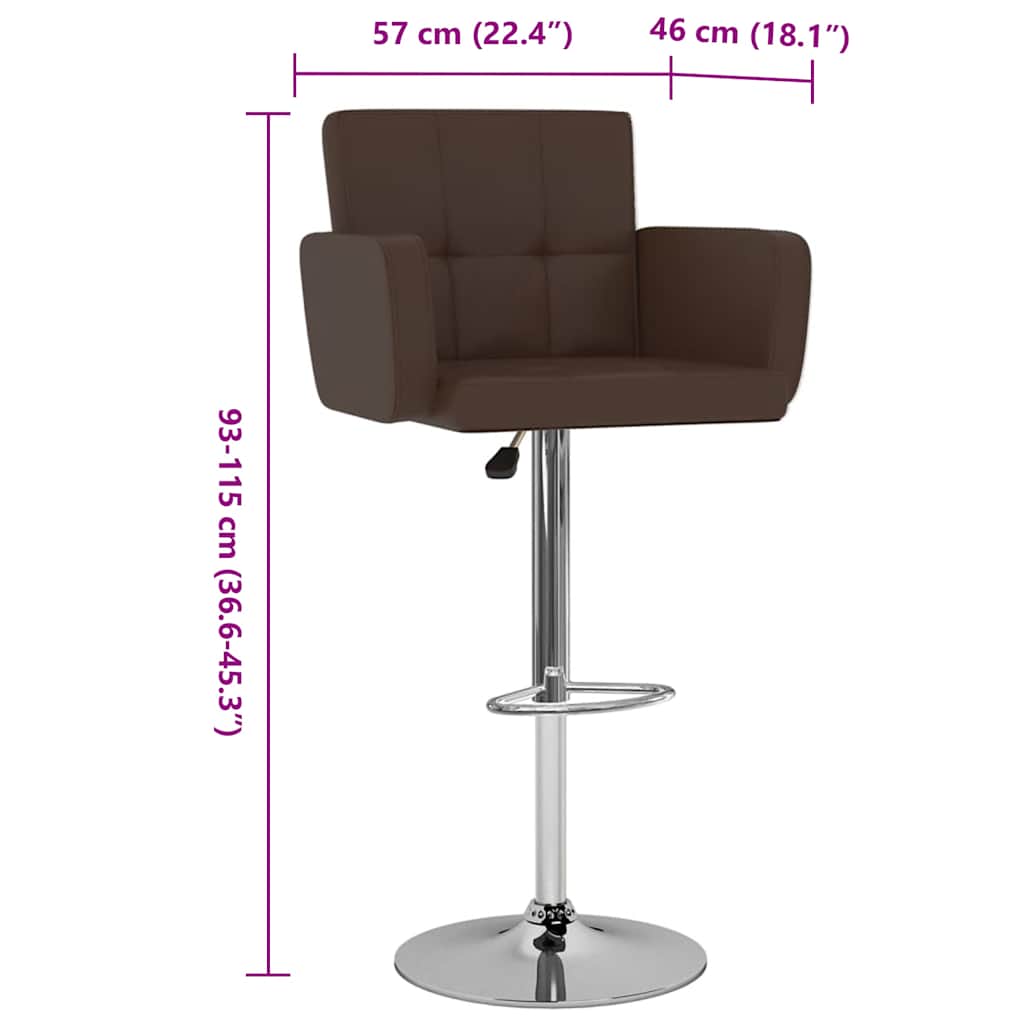 Barhocker 2 Stk. Weiß Kunstleder