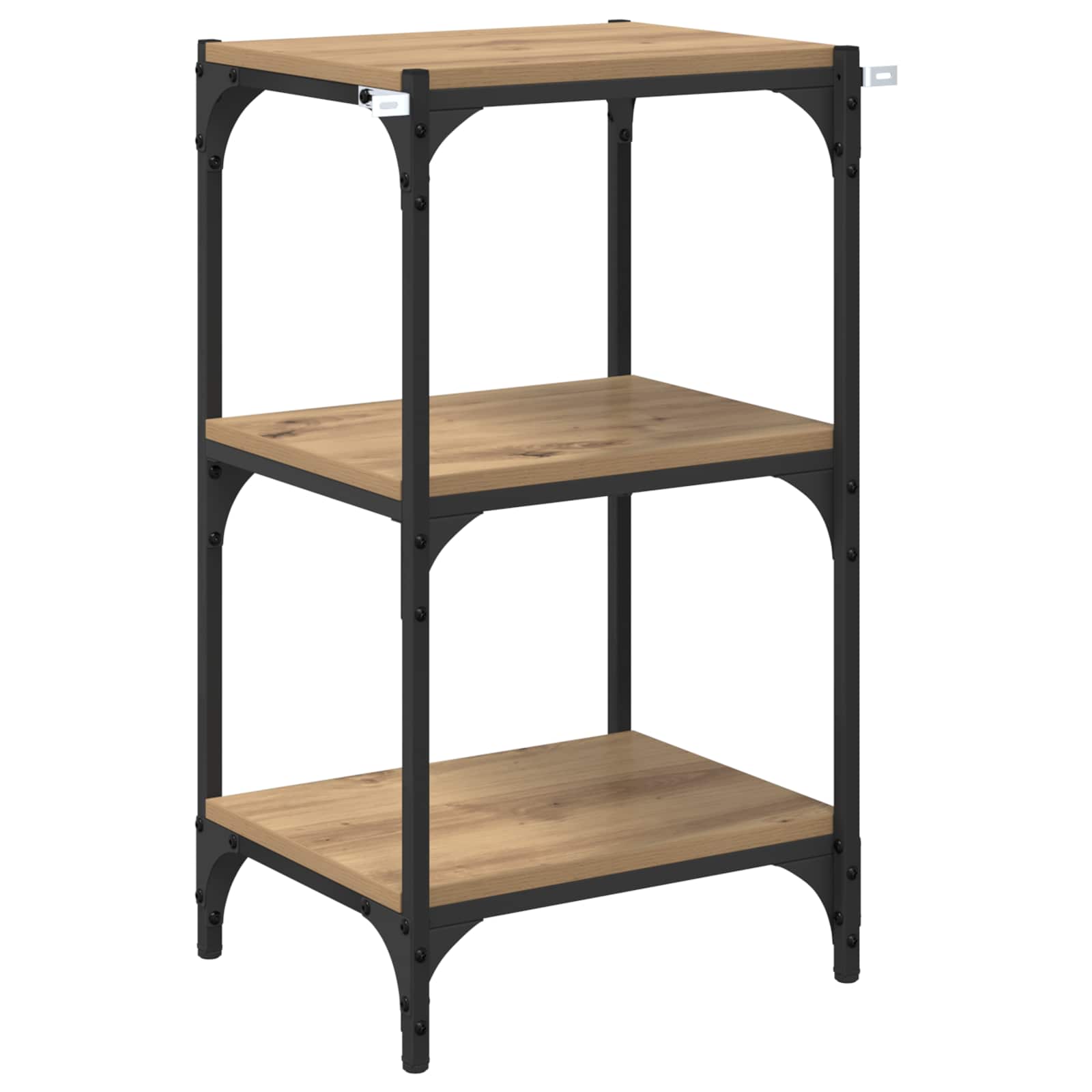 Bücherregal Schwarz 40x33x70,5 cm Holzwerkstoff und Stahl