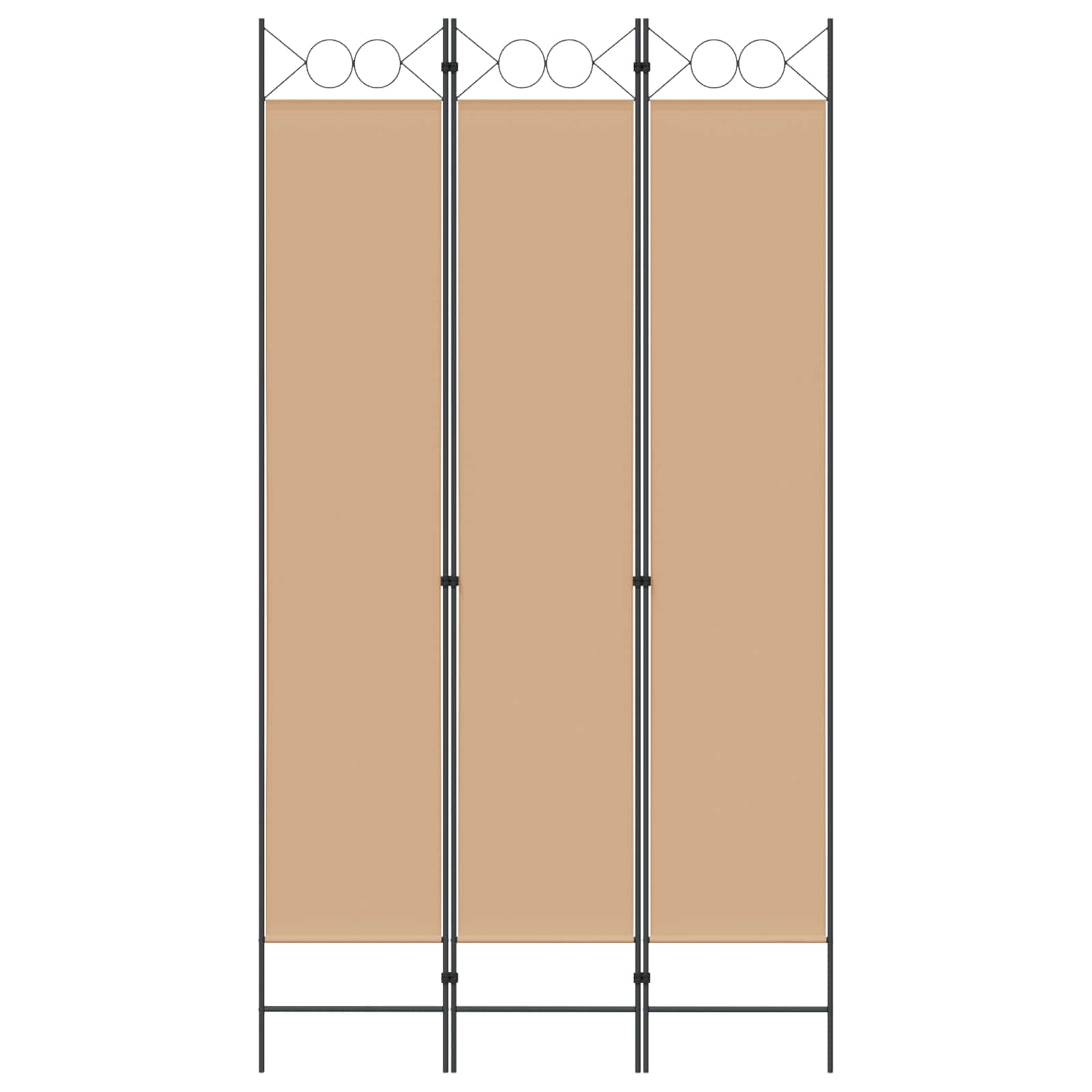 3-teiliger Raumteiler Beige 120 x 200 cm Stoff