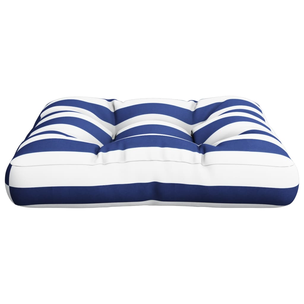 Palettenkissen Blau Weiß Gestreift 58x58x10 cm Oxford-Gewebe