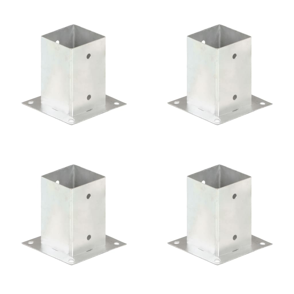 Pfostenanker 4 Stk. Verzinktes Metall 71 mm