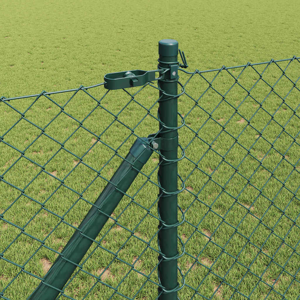 Outdoor Kettenglied-Zaun Erdfixierung 10 x 0,4 m Grün Netz