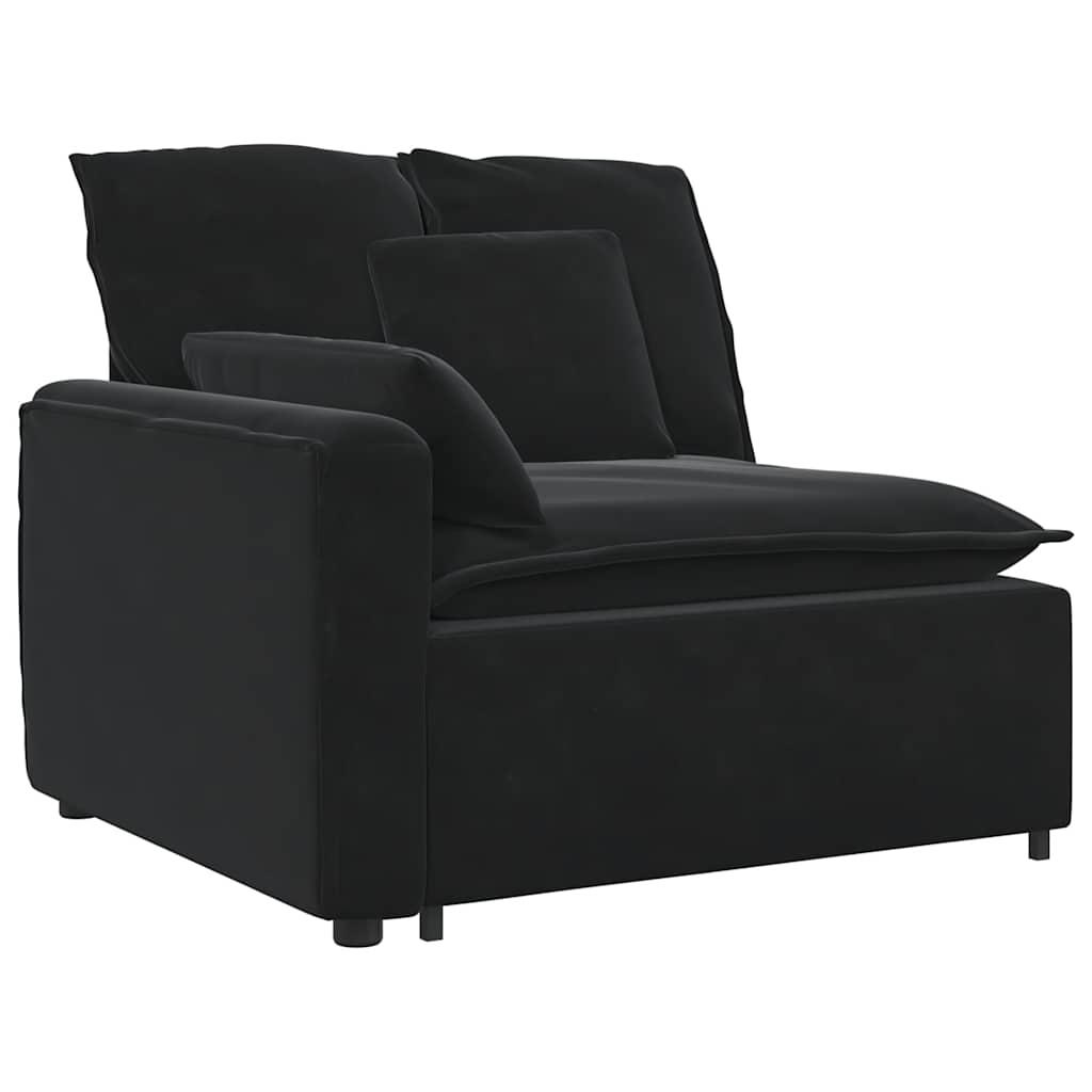 Modulares Sofa mit Kissen Blau