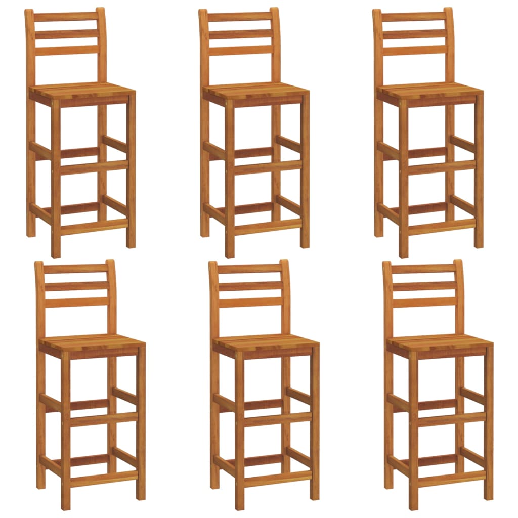 Barhocker 4 Stk. Massivholz Akazie