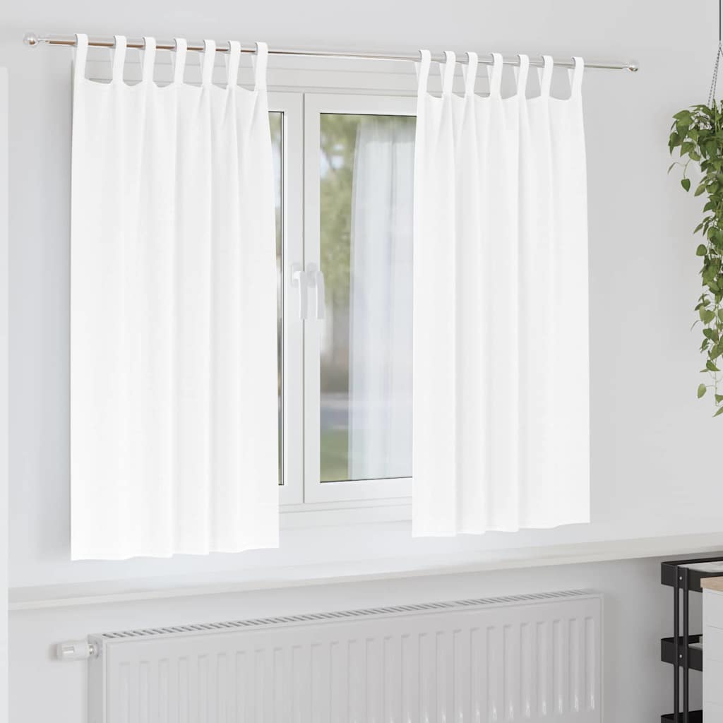 Verdunkelungs-Vorhänge mit Ringen 2 pcs Beige 140 x 140 cm