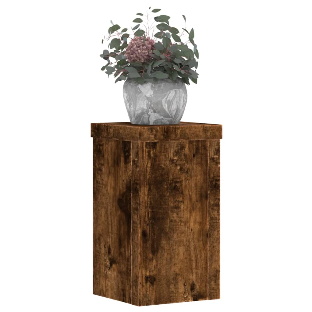 Pflanzenständer 2 Stk. Weiß 33x33x100 cm Holzwerkstoff