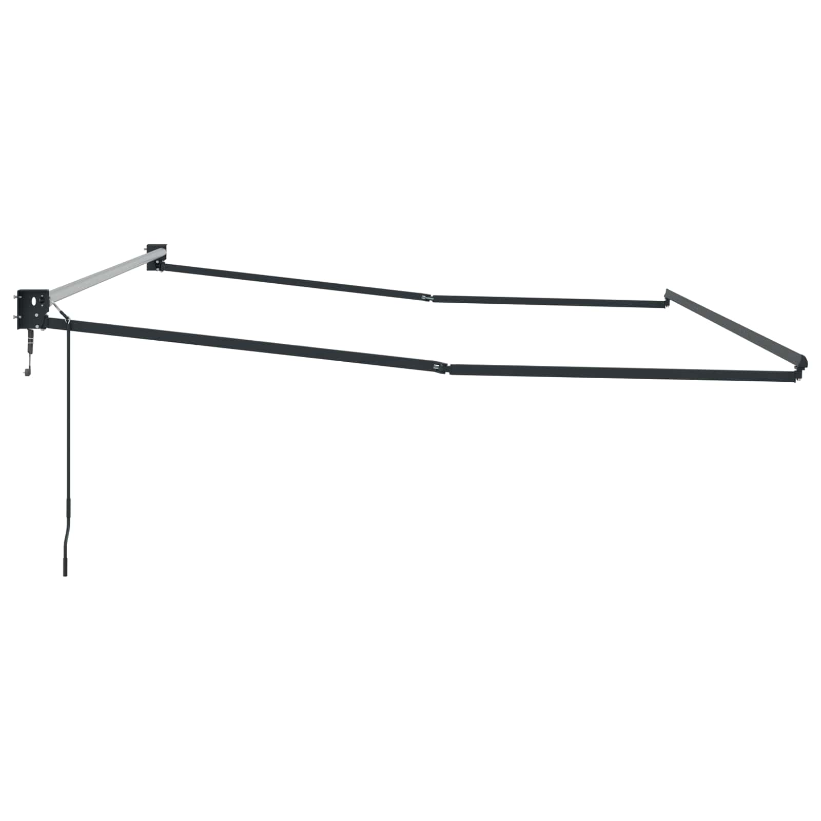 Ausziehbarer Sonnenschirmrahmen Weiß 300 x 250 cm Aluminium
