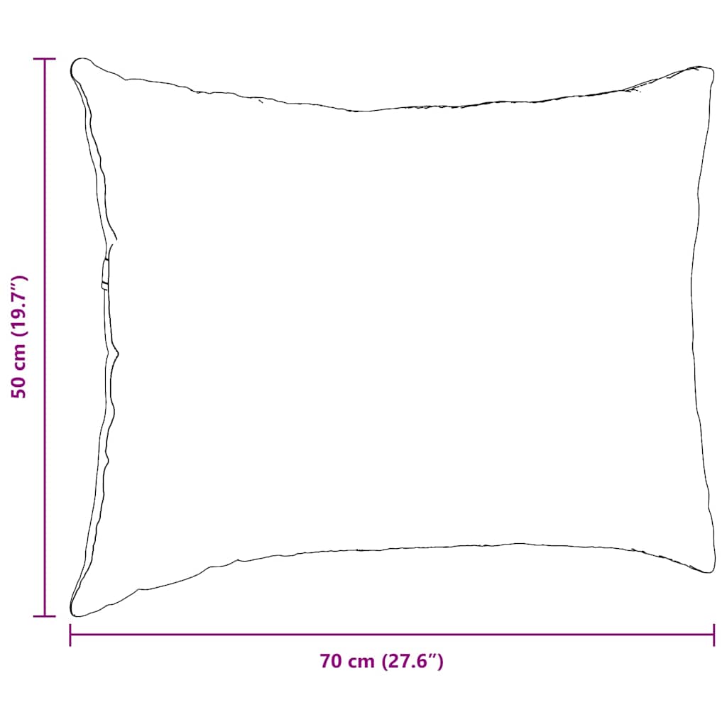 Sofakissen 2 pcs Hellgrau 50 x 30 cm Stoff