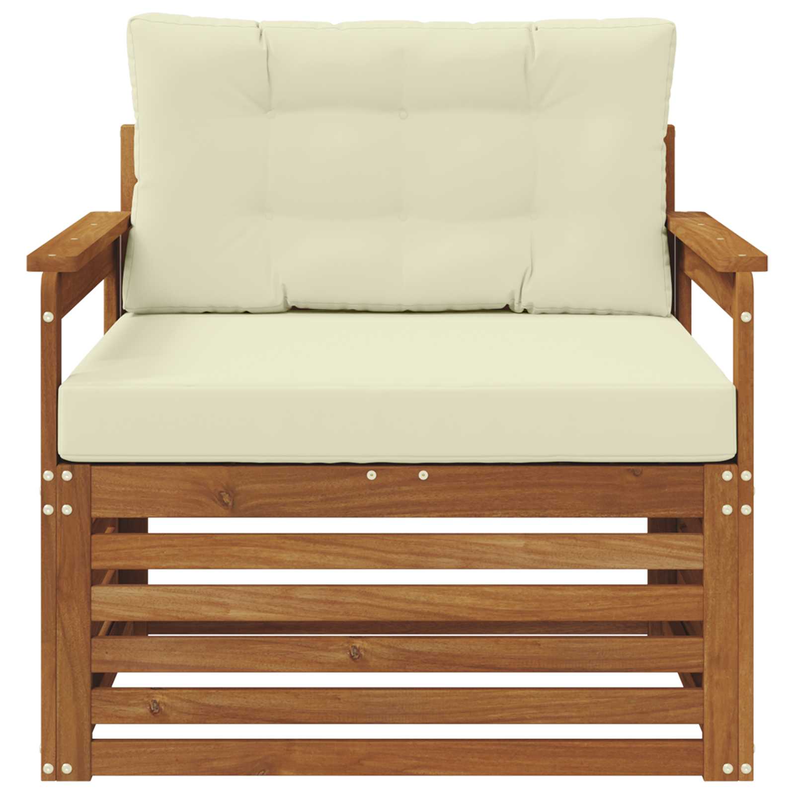 2 Stück Outdoor-Sofa Natur