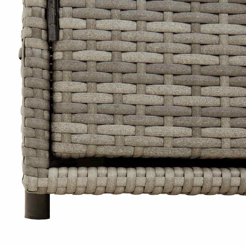 Gartenschrank Schwarz 110x55x60,5 cm Poly Rattan