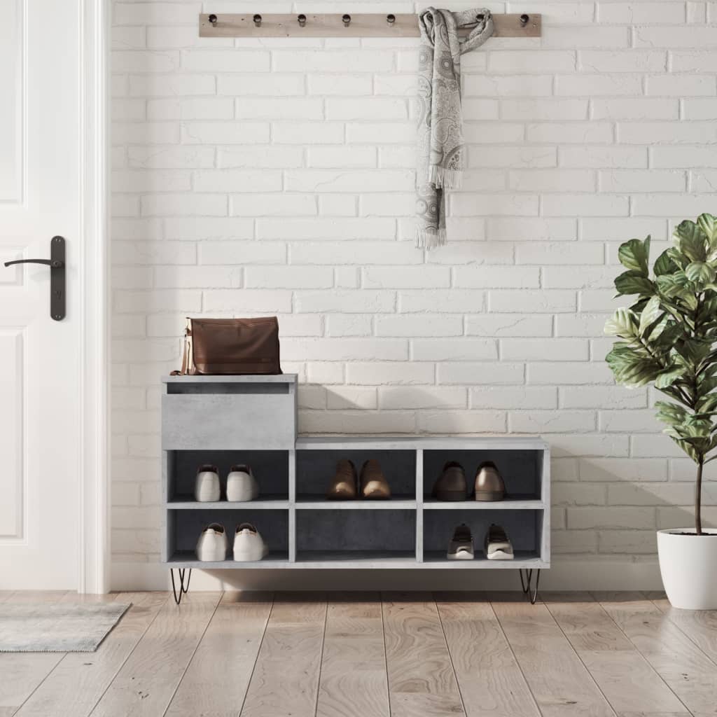 Schuhregal Weiß 102x36x60 cm Holzwerkstoff