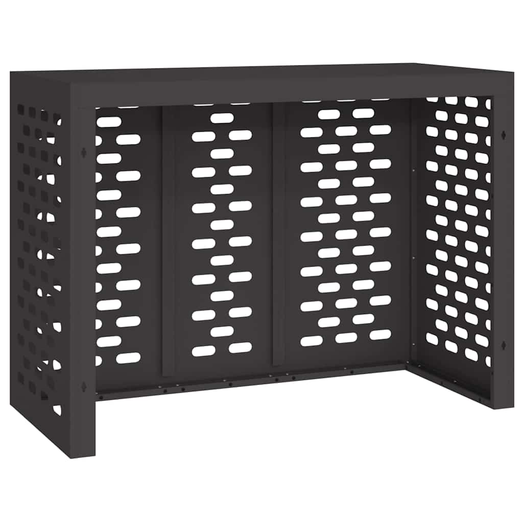 Klimaanlagenabdeckung Schwarz 90 x 40 x 60 cm Stahl