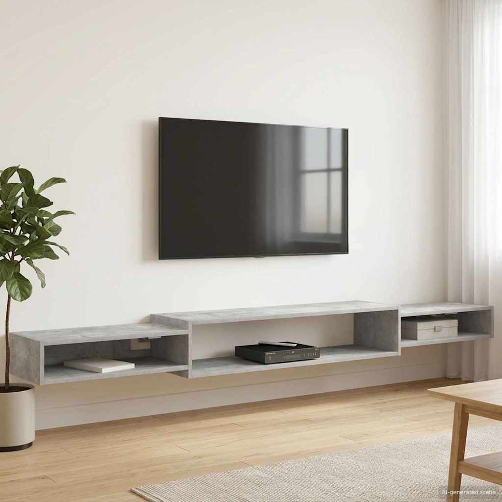 Wandmontierter TV-Schrank Wandhalterung Weiß 140 x 28 x 21 cm