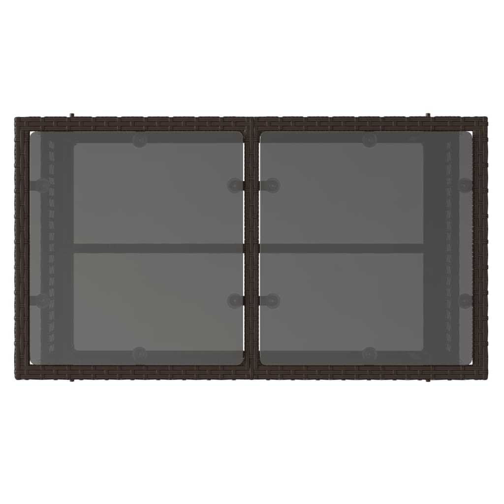 4-tlg. Garten-Sofagarnitur mit Kissen Schwarz Poly Rattan Glas