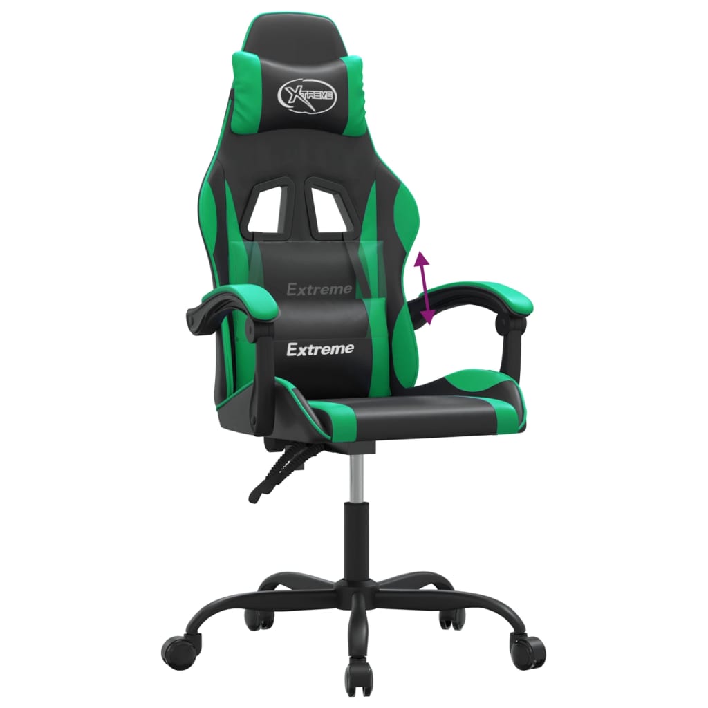 Gaming-Stuhl Schwarz und Golden Kunstleder