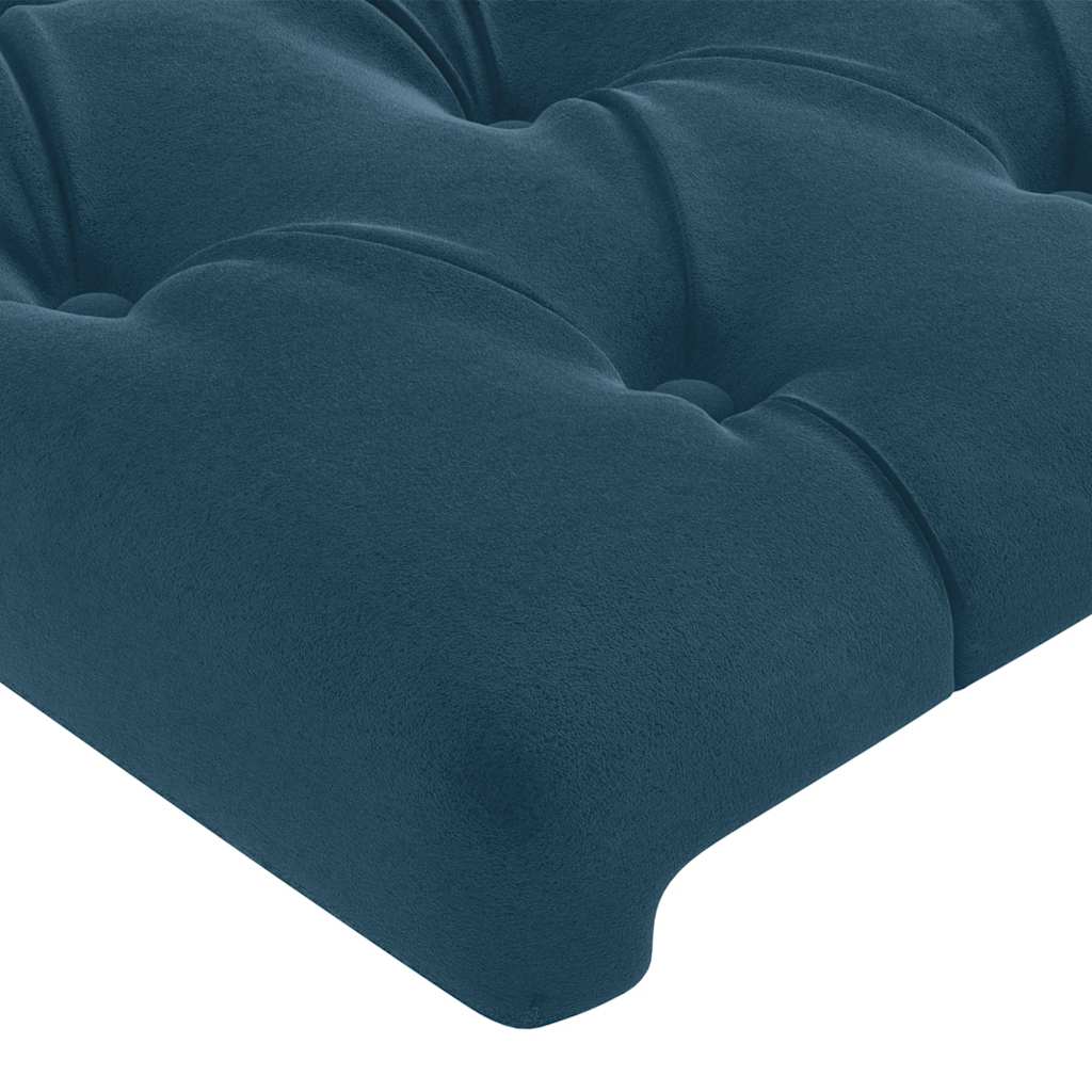 Kopfteil mit Ohren Dunkelblau 93x16x78/88 cm Samt