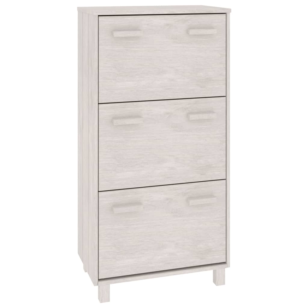 Schuhschrank HAMAR Honigbraun 59,5x35x117 cm Massivholz Kiefer