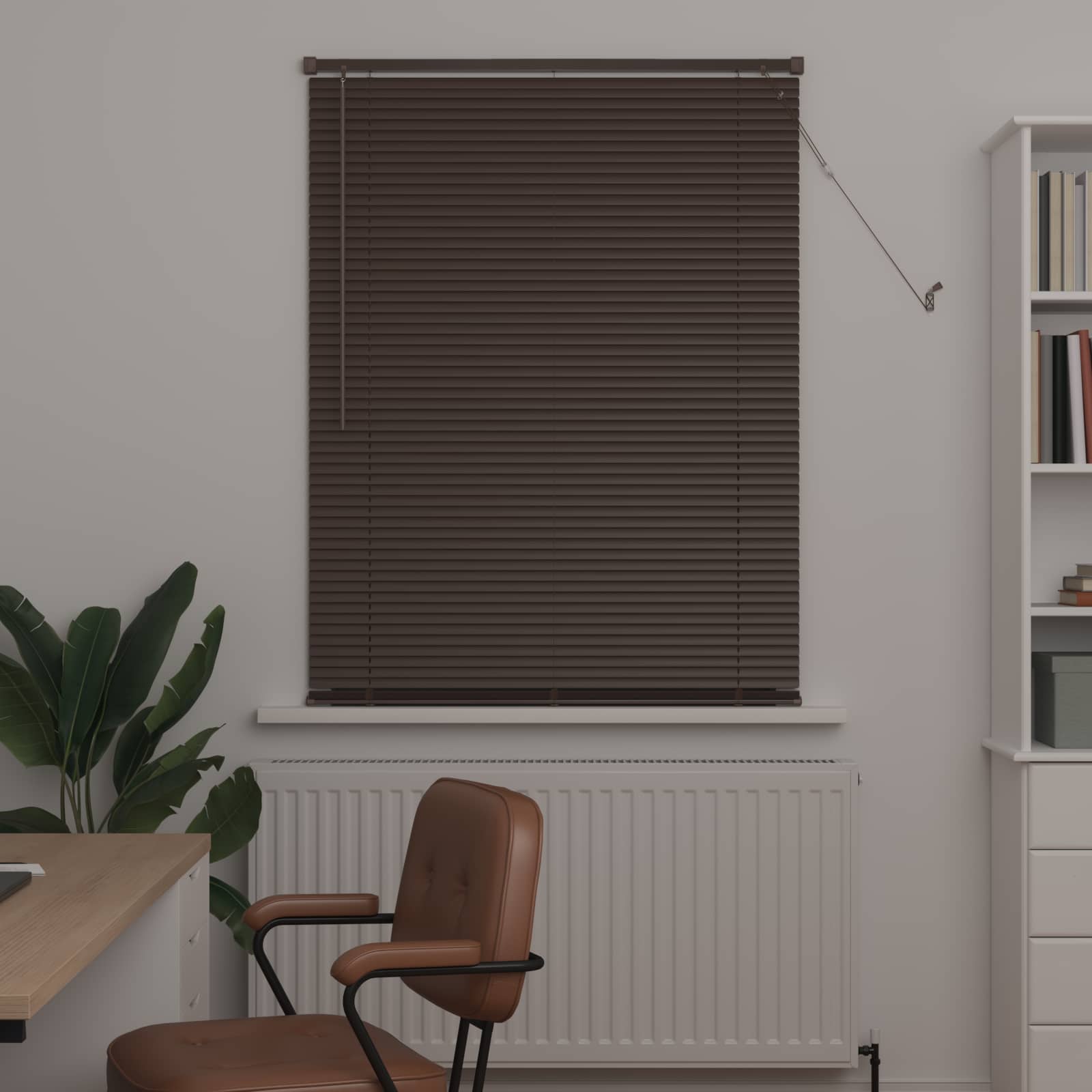 Jalousie Silber Grau 150 x 40 cm 25 mm PVC