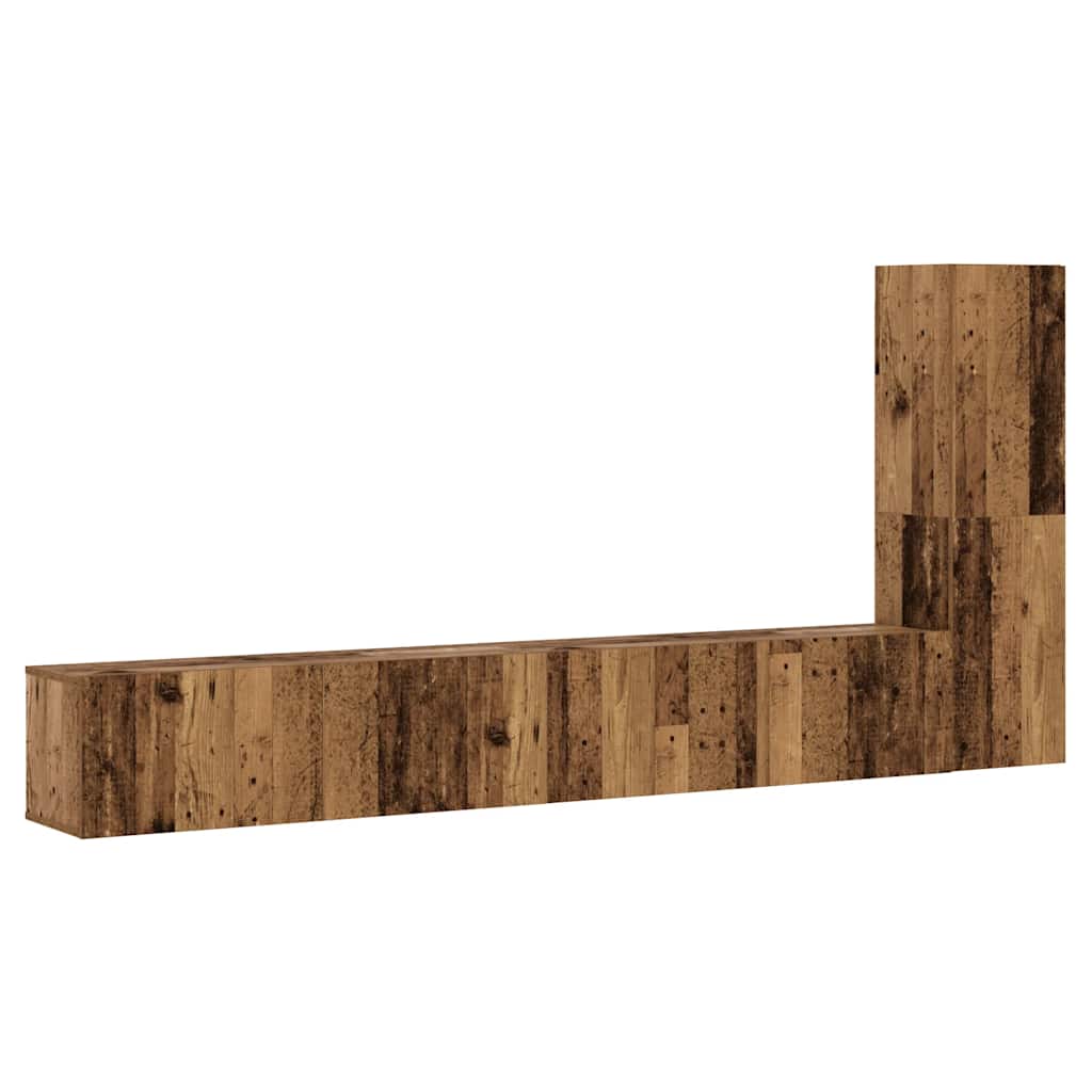 3-tlg. TV-Schrank-Set Weiß Holzwerkstoff