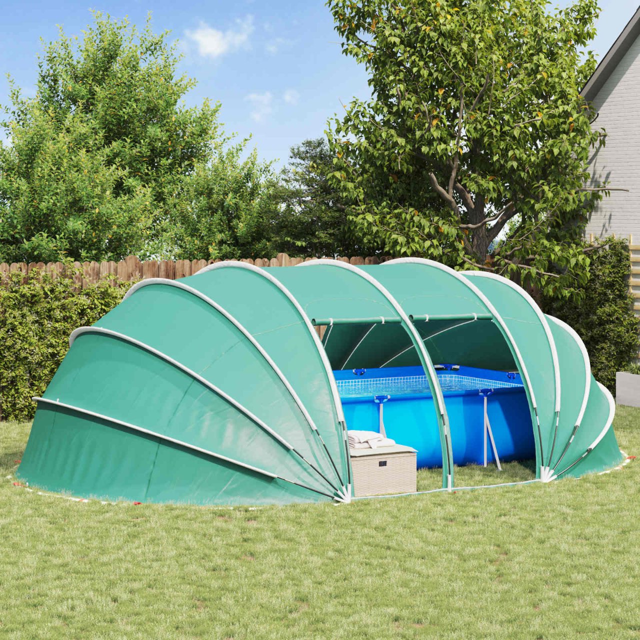 Poolzelt Kuppel 538 x 440 x 204 cm Azure Blau