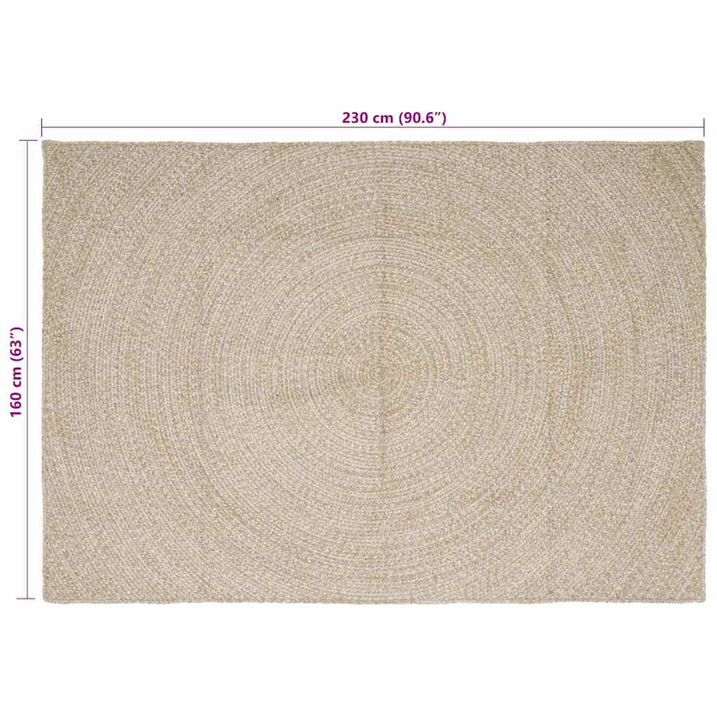 Bereichsteppiche Natürlich und Weiß 60 x 250 cm Jute