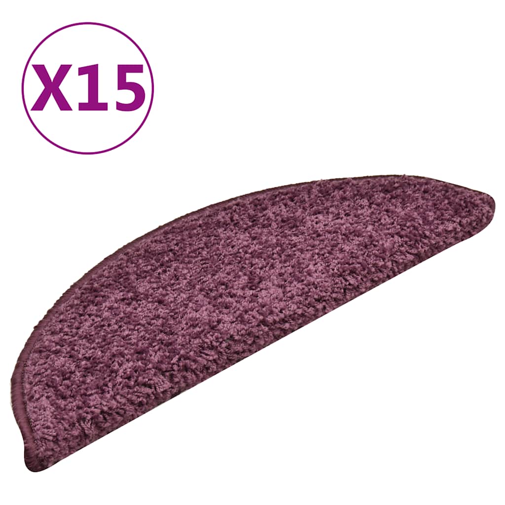 Stufenmatten 15 Stk. 56x17x3 cm Grau Halbrund