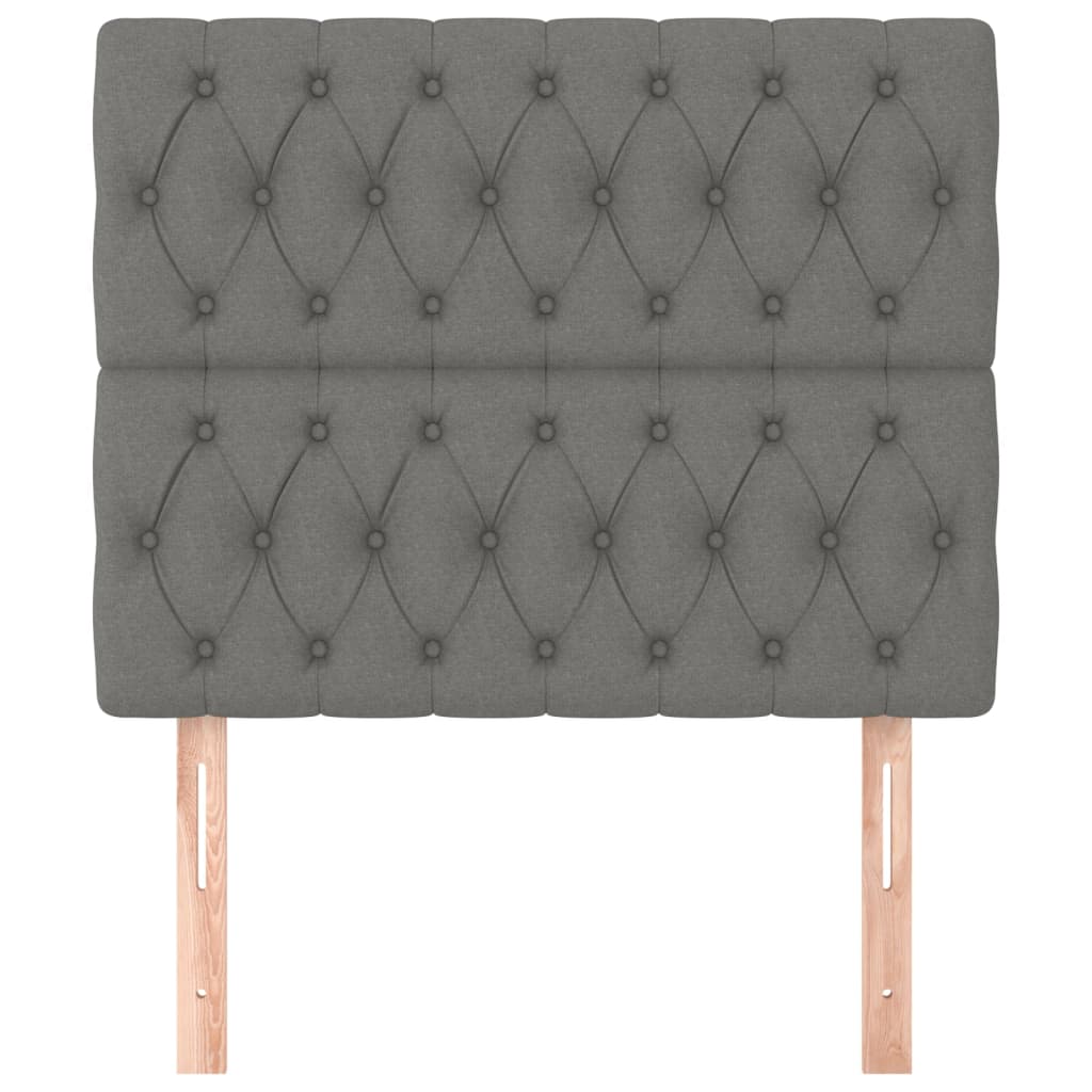 Kopfteil Hellgrau 80x7x118/128 cm Stoff